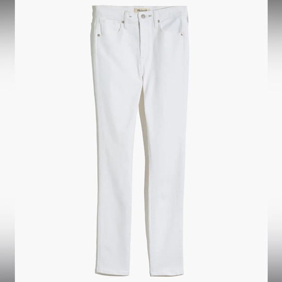 Madewell 10” High Rise Skinny White Jeans High Waist Size 28 - Picture 4 of 14